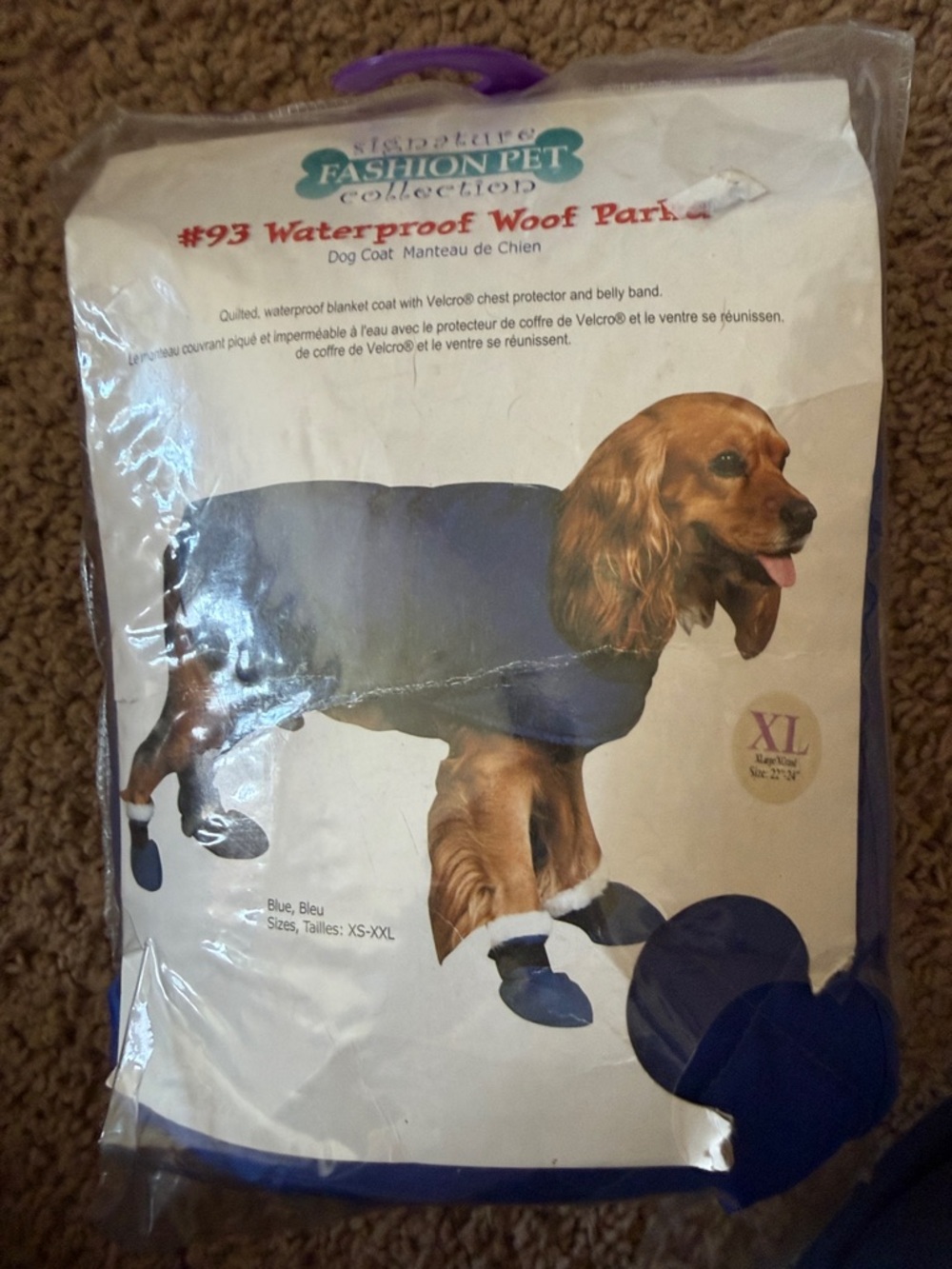 Signature Fashion Pet Waterproof Dog Coat - Blue